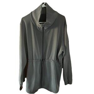Lululemon Jacket Womens Gray Softstreme Cinch Waist Full Zip Pockets Soft XL